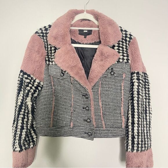 Kendall & Kylie Mix media faux fur jacket XS - Picture 6 of 12